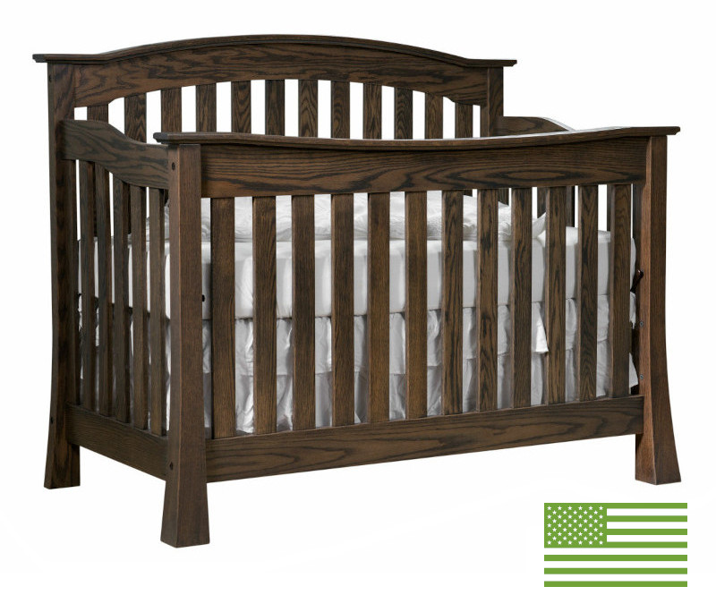 Amish 4 in 1 Convertible Baby Crib - Aurora